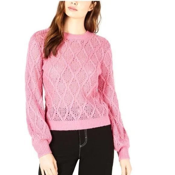 Leyden Diamond Cable Knit Sweater. L, XL - Picture 1 of 10